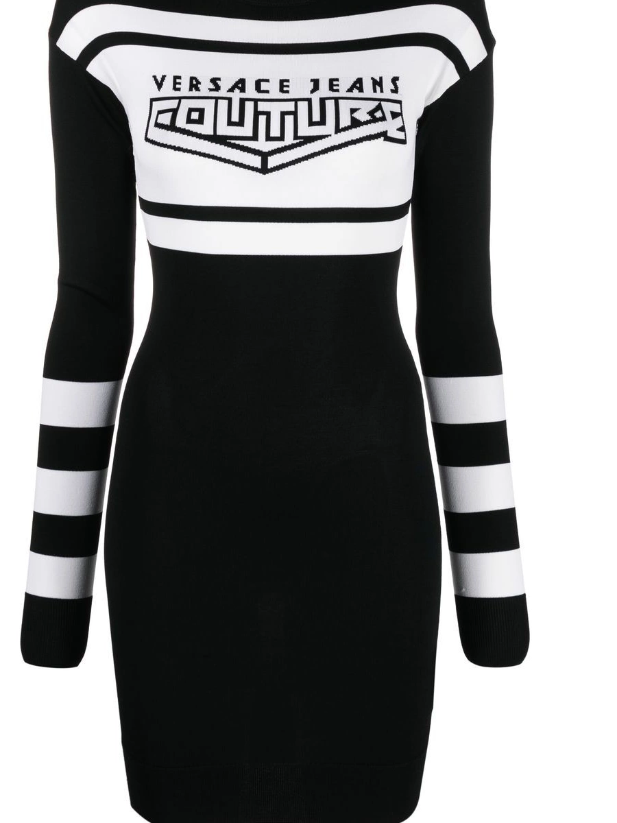 Affordable Versace logo-print Women dress Couture jersey Jeans 0807
